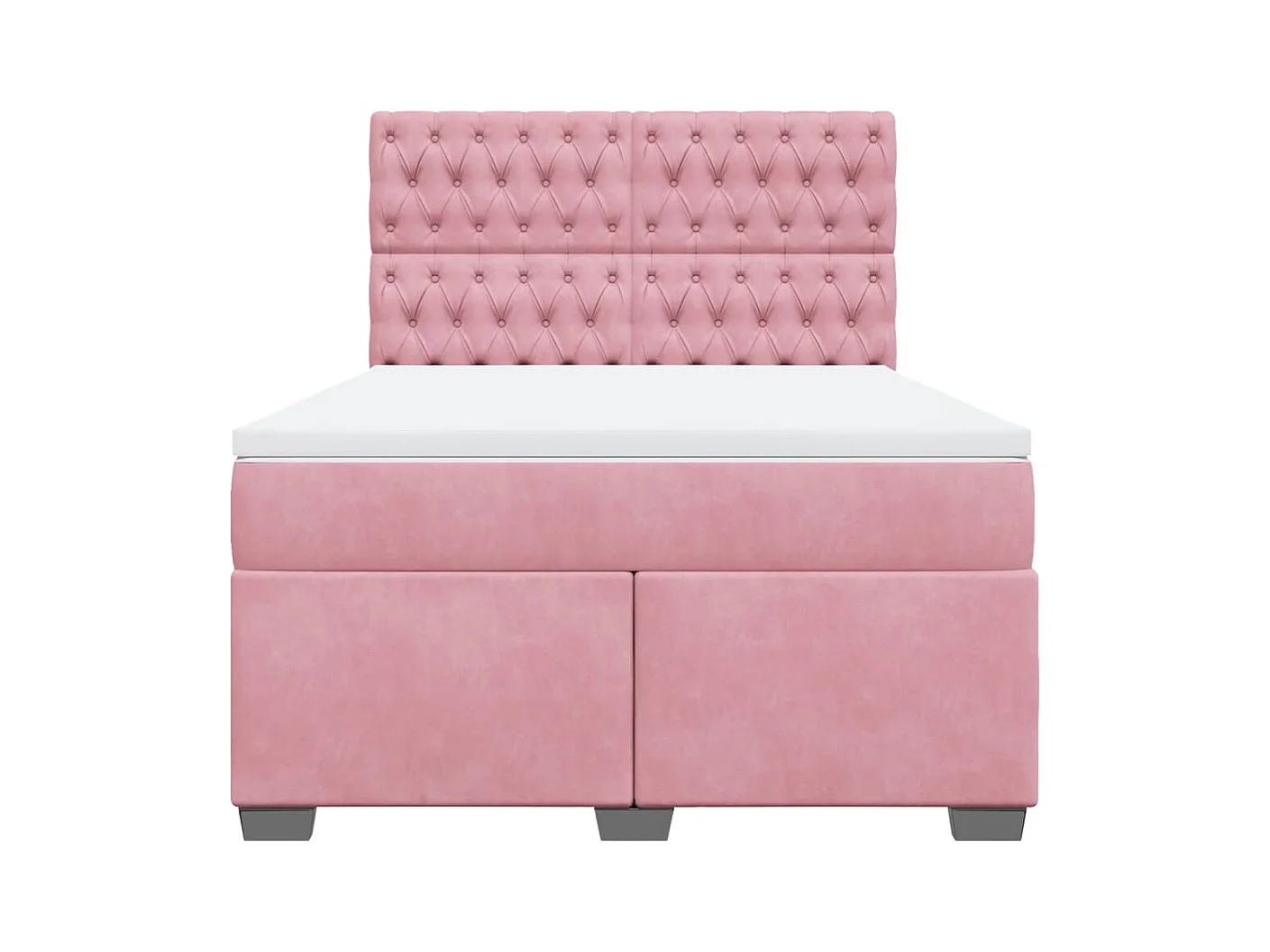 Sommier à lattes de lit avec matelas Rose 140x200 cm Velours