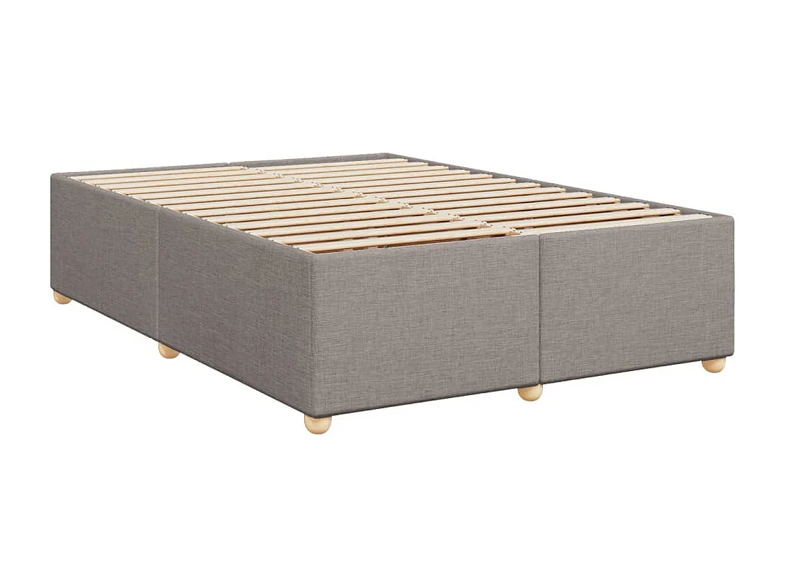 Boxspring met matras stof taupe 140x200 cm