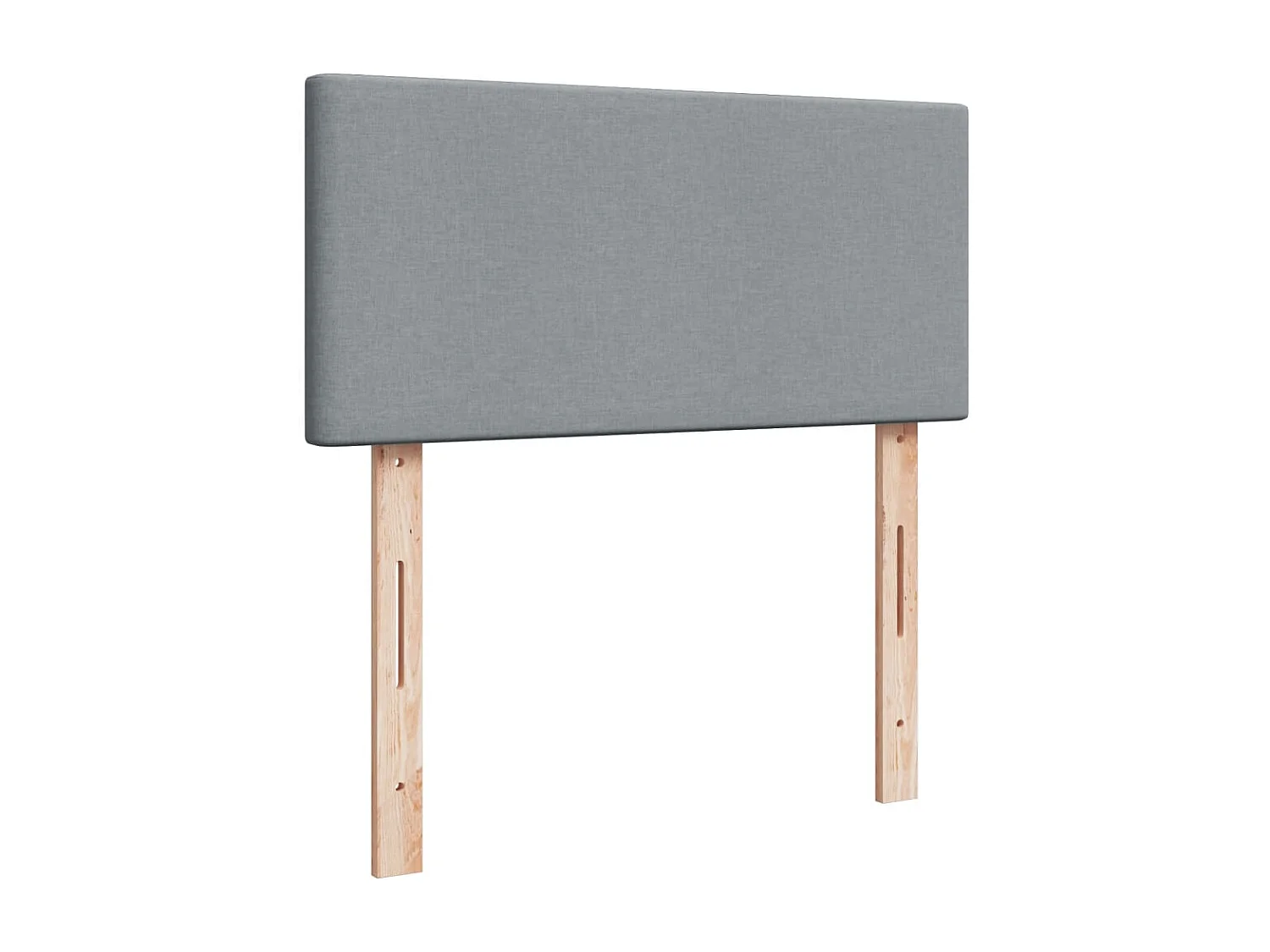 Sommier à lattes de lit avec matelas Gris clair 100x200cm Tissu