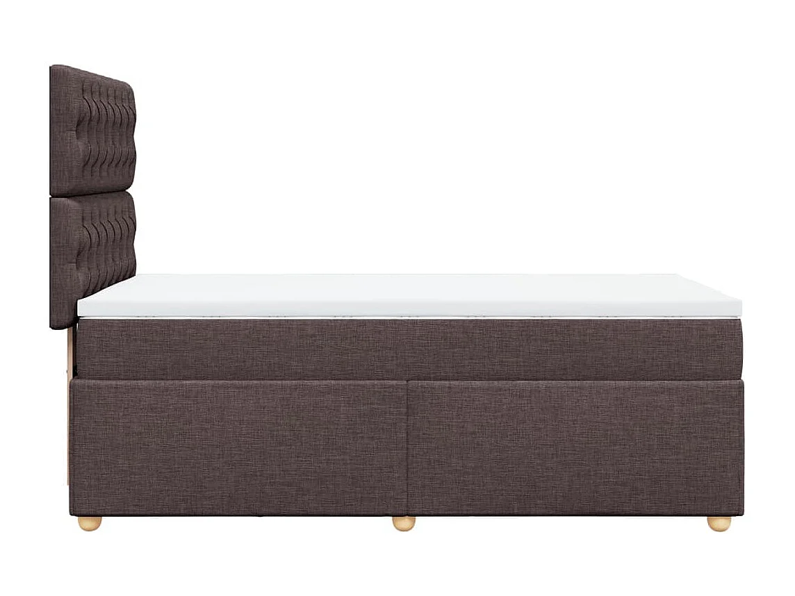 Sommier à lattes de lit avec matelas Marron foncé 100x200 cm