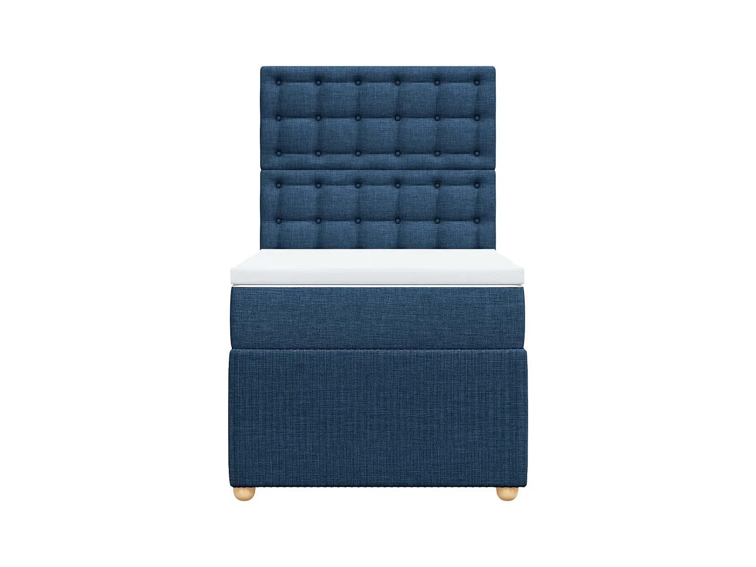 Cama com molas/colchão 100x200 cm tecido azul