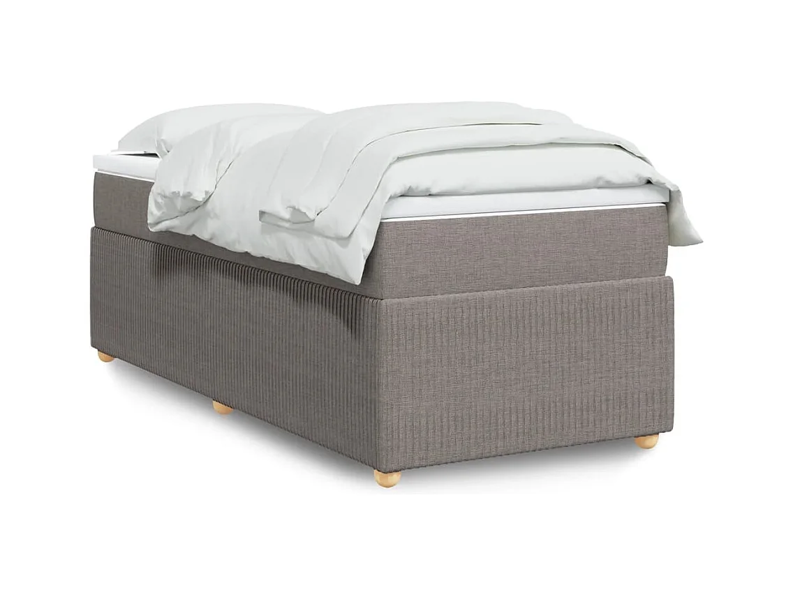Sommier à lattes de lit avec matelas Taupe 80x200 cm Tissu