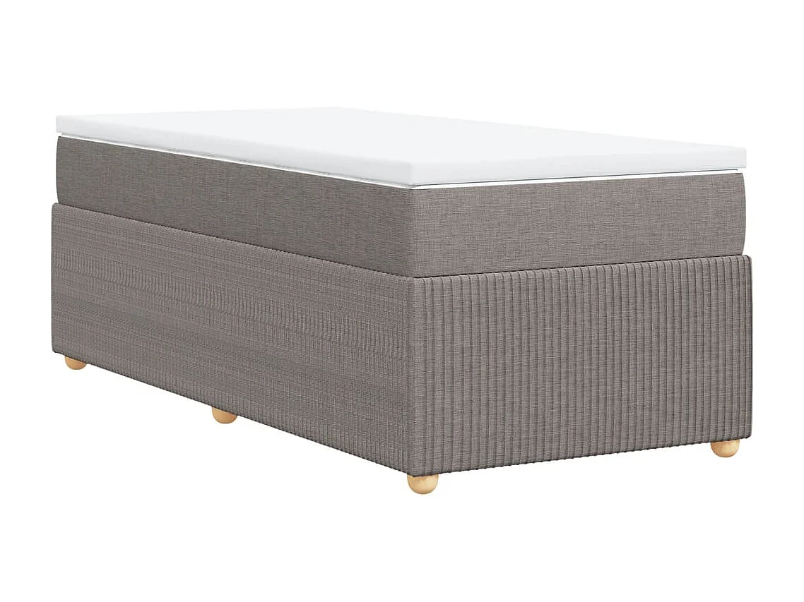 Sommier à lattes de lit avec matelas Taupe 80x200 cm Tissu