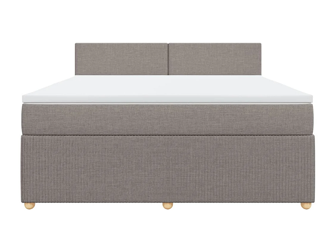 Sommier à lattes de lit avec matelas Taupe 180x200 cm Tissu