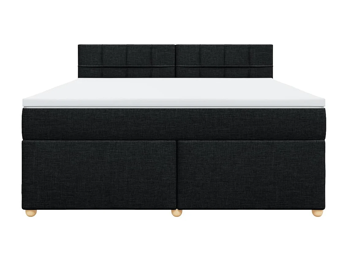 Boxspring met matras stof zwart 180x200 cm
