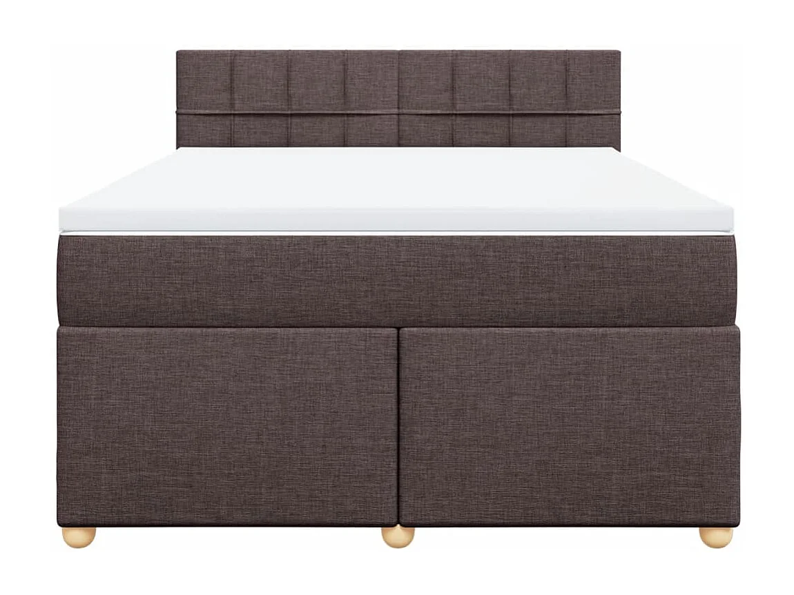 Sommier à lattes de lit avec matelas Marron foncé 160x200 cm