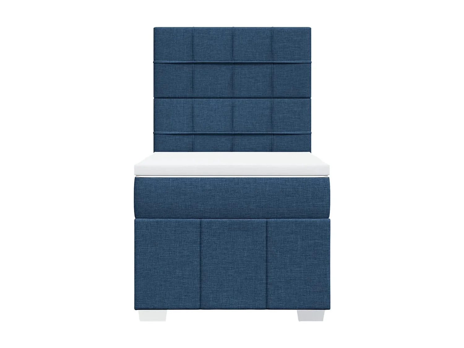 Sommier à lattes de lit avec matelas Bleu 100x200 cm Tissu