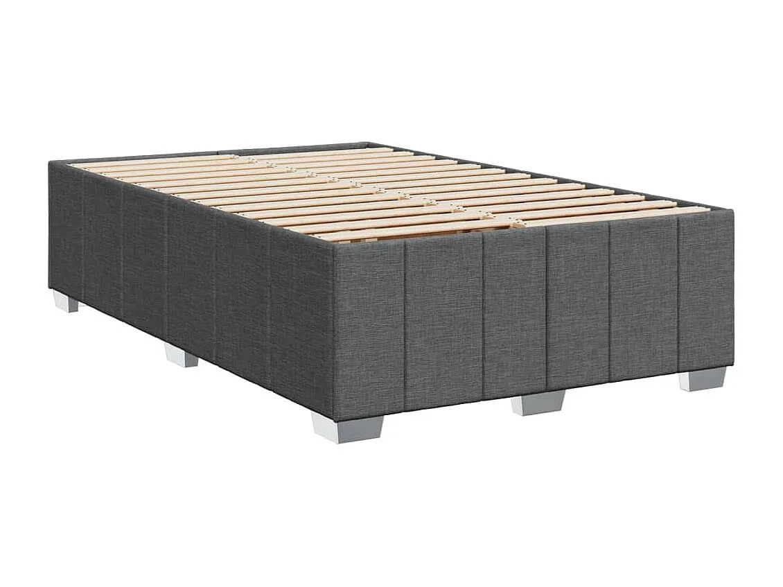 Sommier à lattes de lit avec matelas Gris foncé 120x200cm Tissu