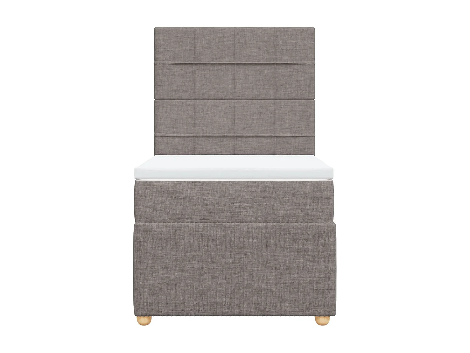 Sommier à lattes de lit avec matelas Taupe 100x200 cm Tissu