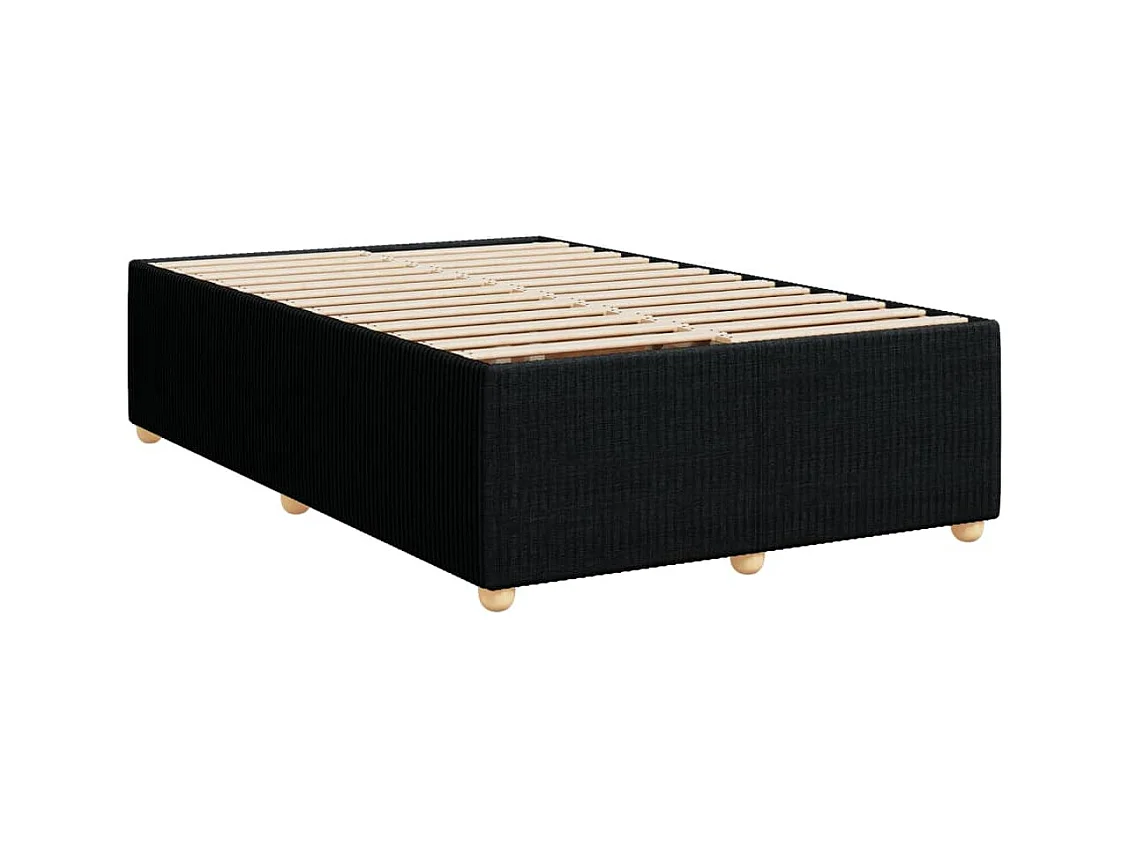 Sommier à lattes de lit avec matelas Noir 120x200 cm Tissu