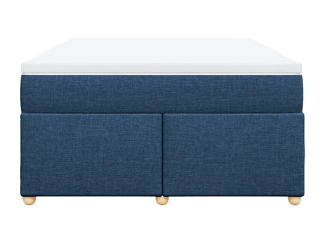 Sommier à lattes de lit avec matelas Bleu 140x190 cm Tissu