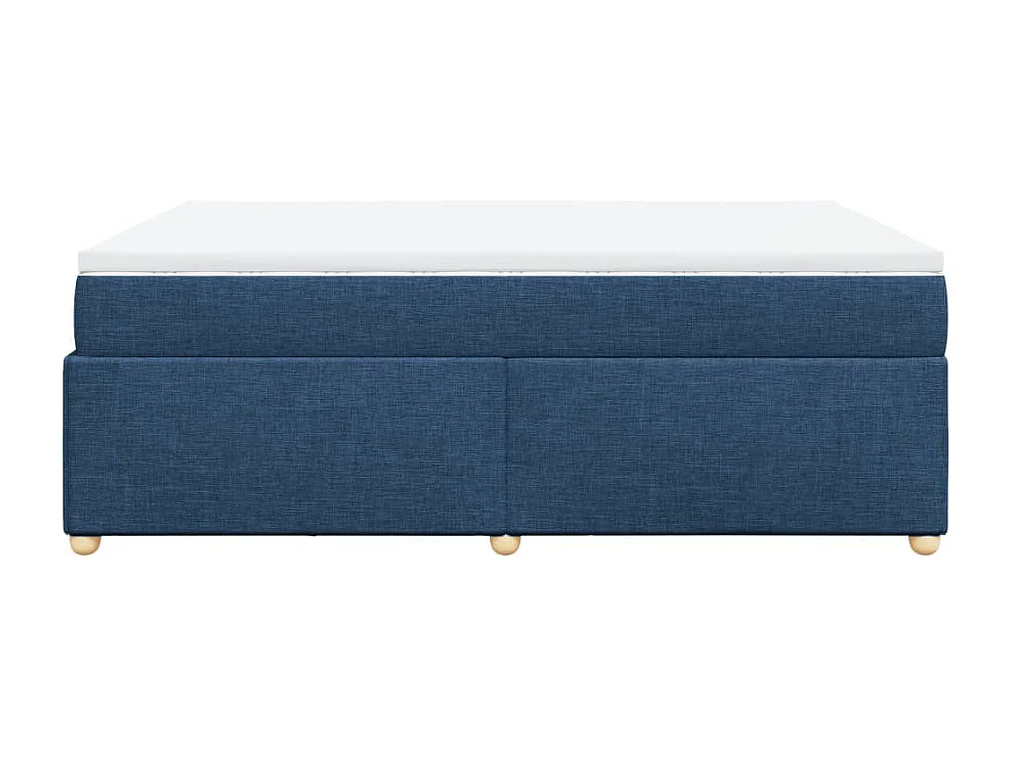 Sommier à lattes de lit avec matelas Bleu 140x190 cm Tissu