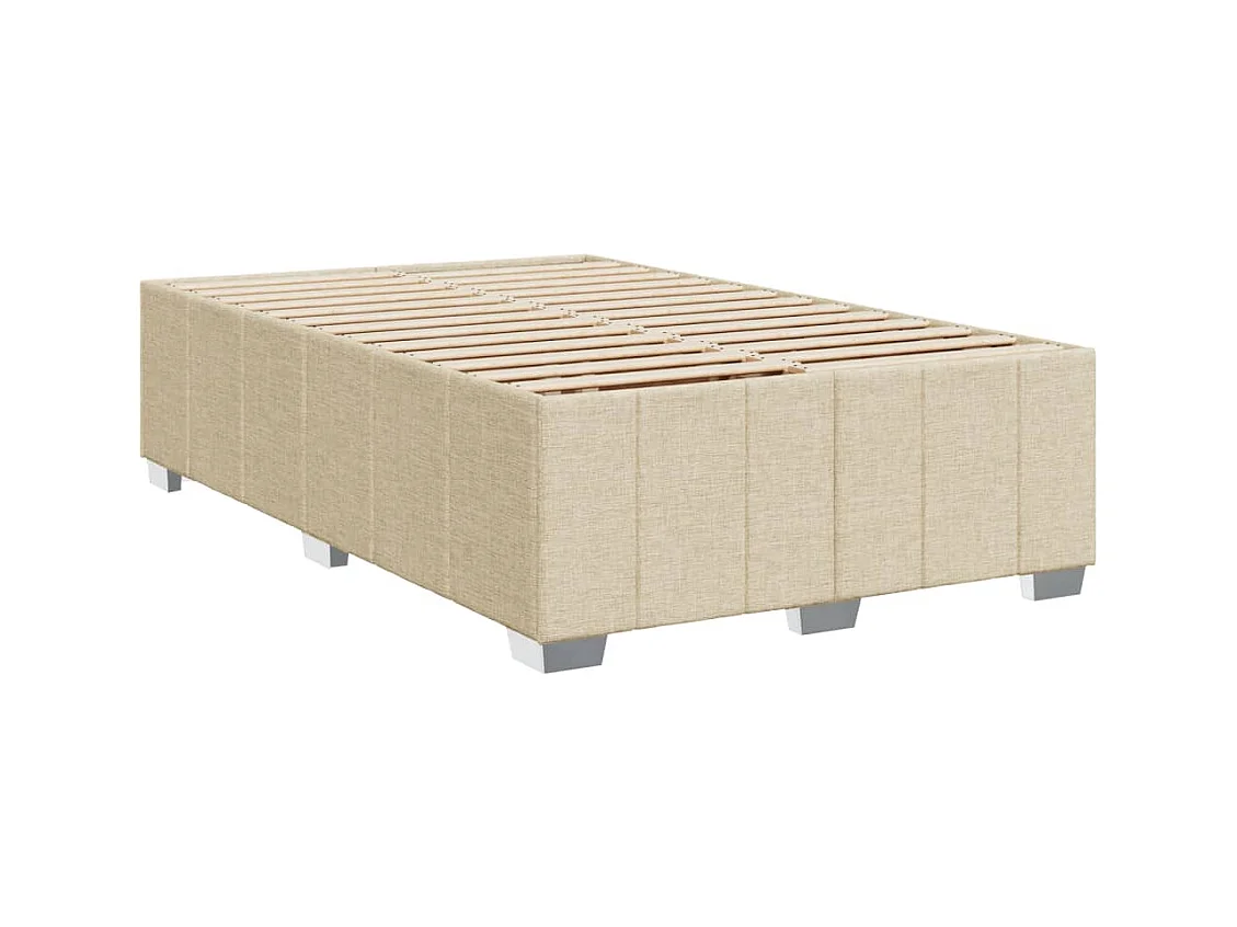Cama boxspring com colchão 120x190 cm tecido cor creme