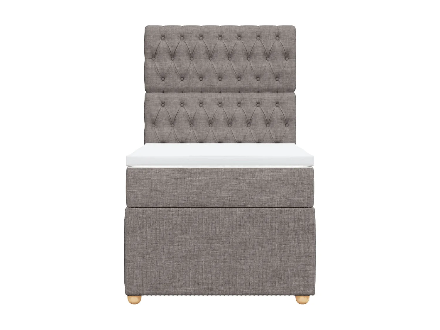 Sommier à lattes de lit avec matelas Taupe 80x200 cm Tissu