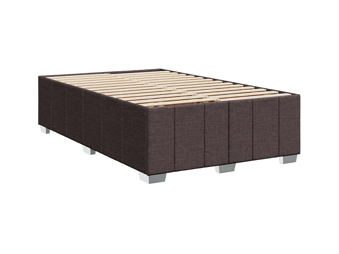 Boxspring met matras stof donkerbruin 120x200 cm