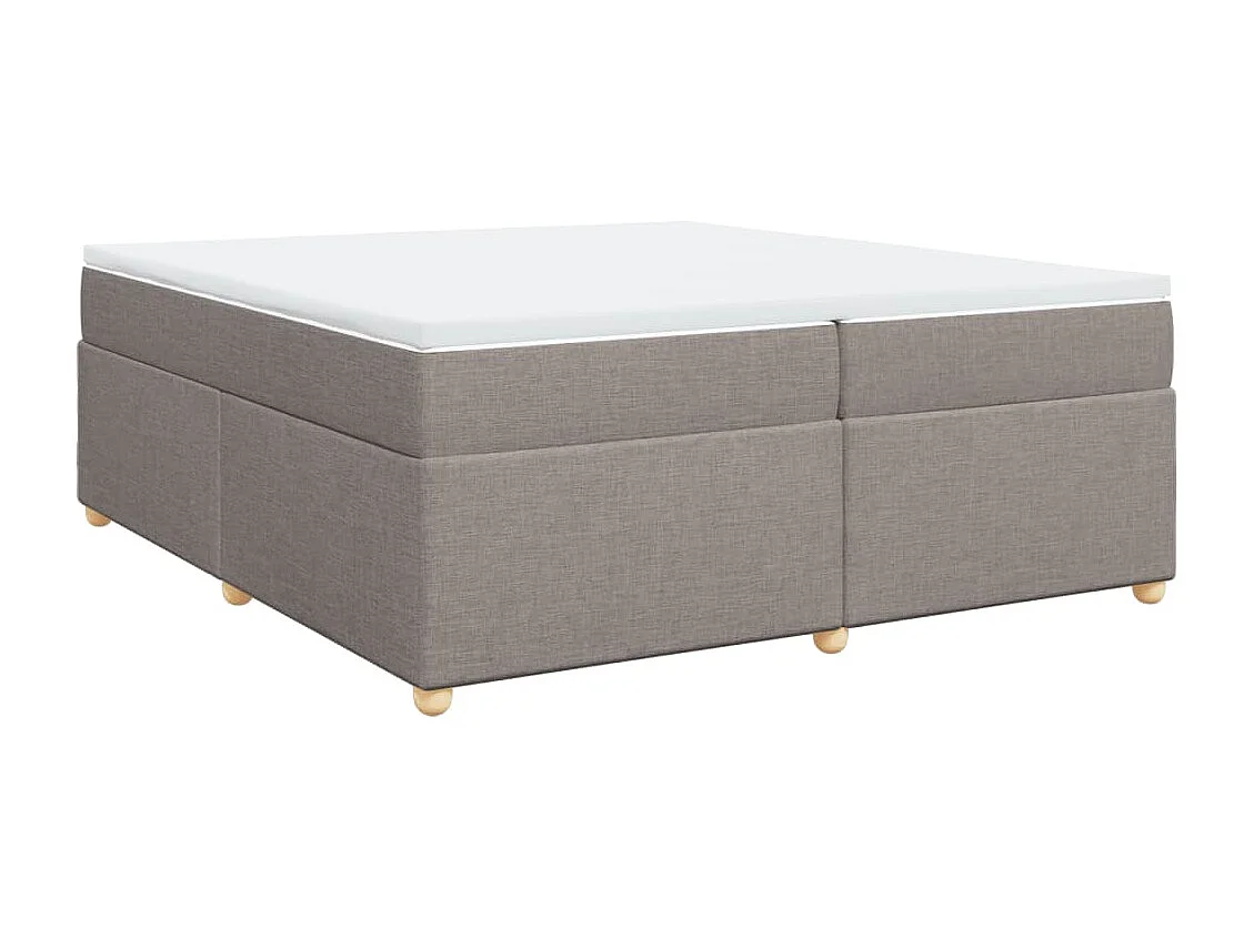 Sommier à lattes de lit avec matelas Taupe 200x200 cm Tissu