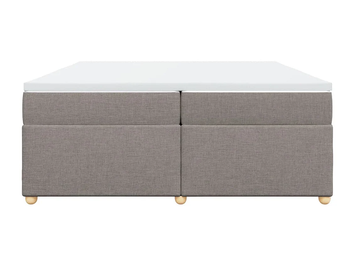 Sommier à lattes de lit avec matelas Taupe 200x200 cm Tissu