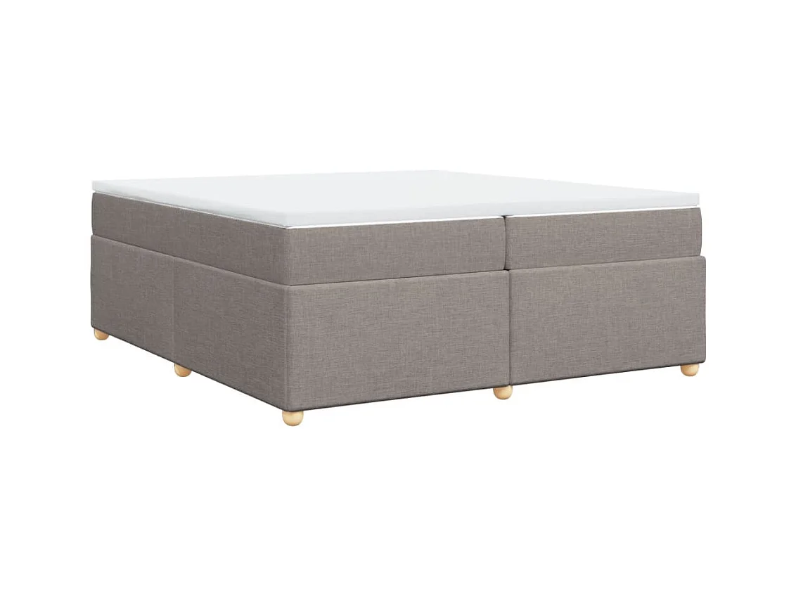 Sommier à lattes de lit avec matelas Taupe 200x200 cm Tissu
