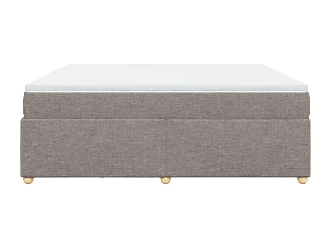 Sommier à lattes de lit avec matelas Taupe 200x200 cm Tissu