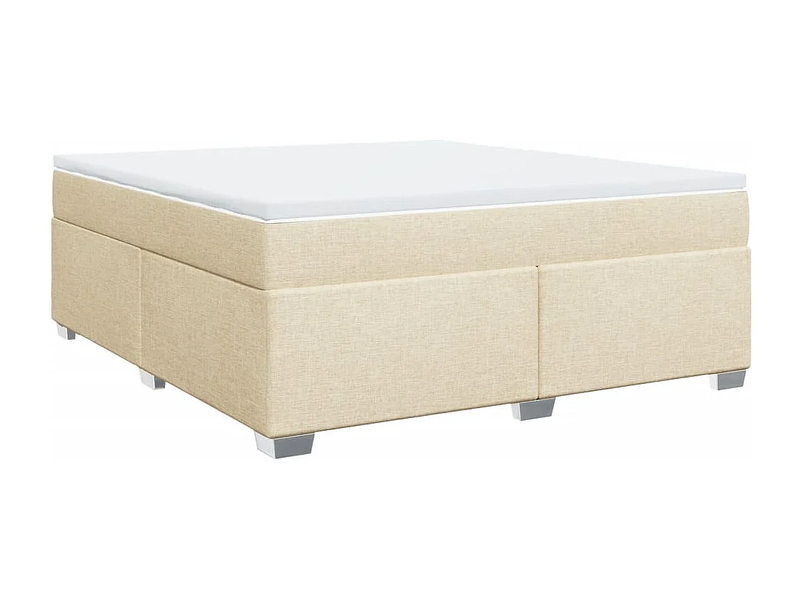 Cama com molas/colchão 180x200 cm tecido cor creme