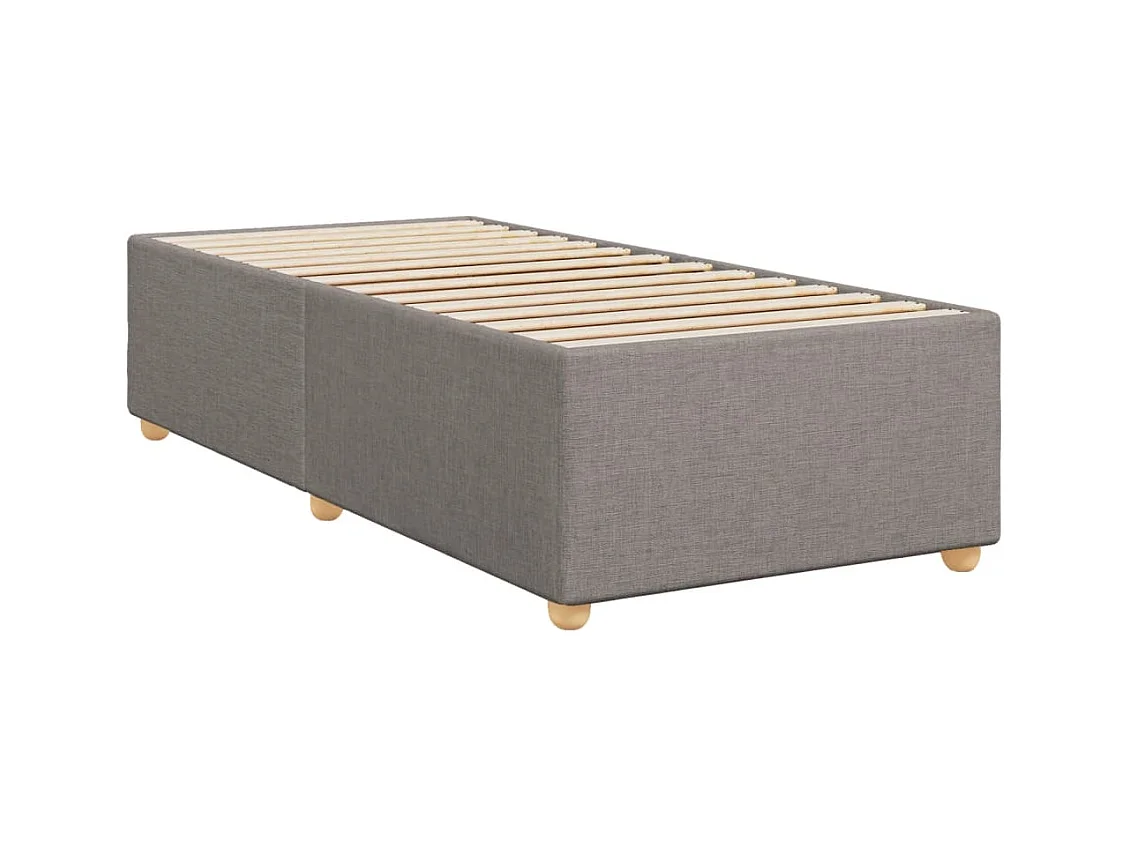Boxspring met matras stof taupe 90x200 cm