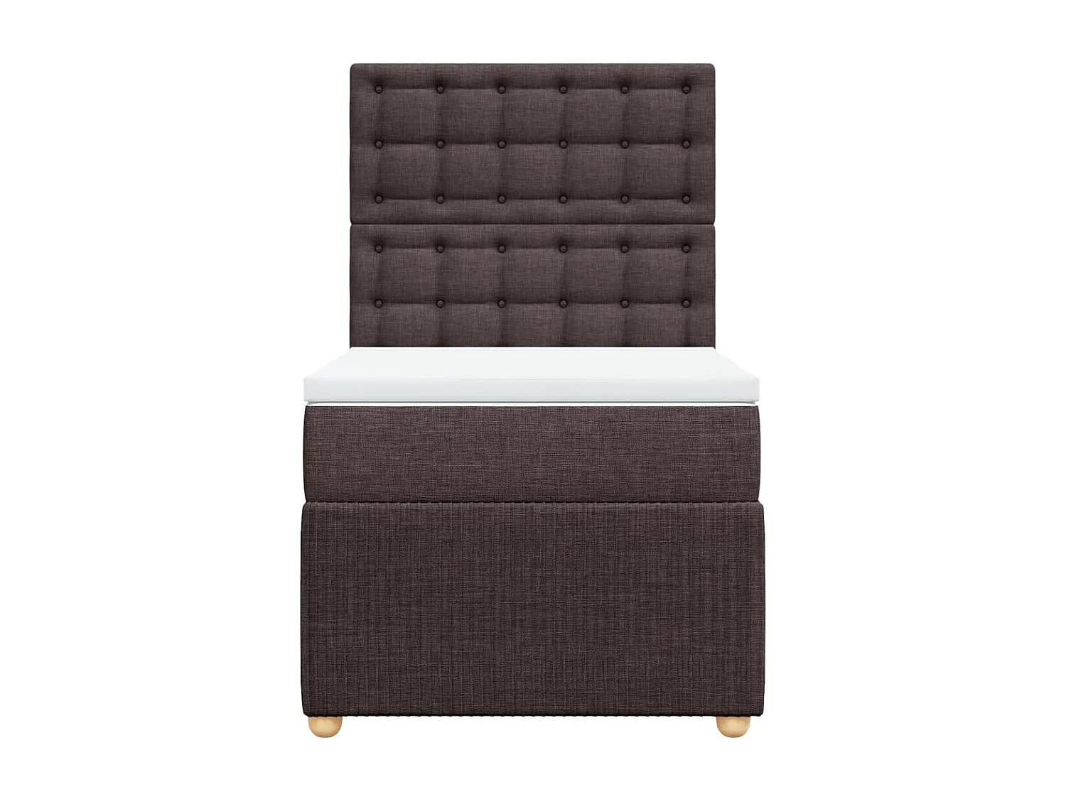 Sommier à lattes de lit avec matelas Marron foncé 90x190 cm