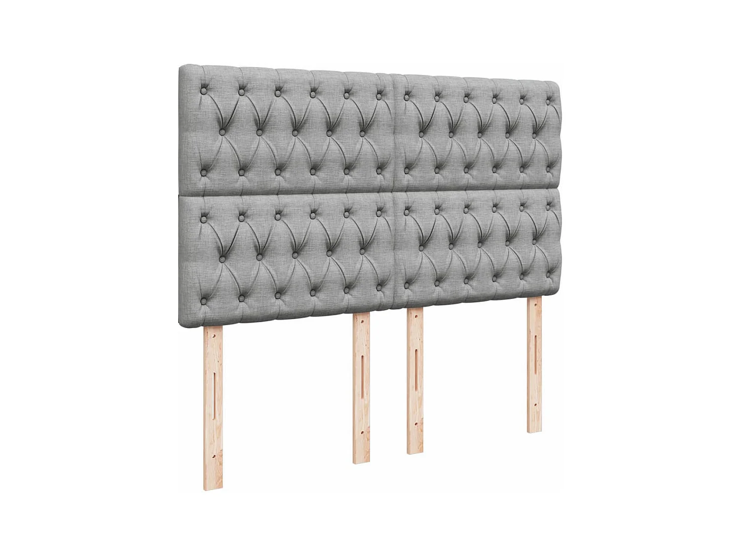 Sommier à lattes de lit avec matelas Gris clair 140x190cm Tissu