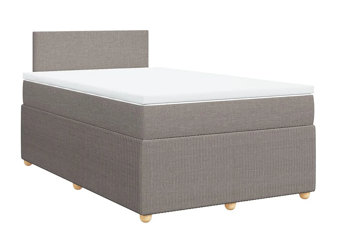 Cama com molas/colchão 120x200 cm tecido castanho-acinzentado