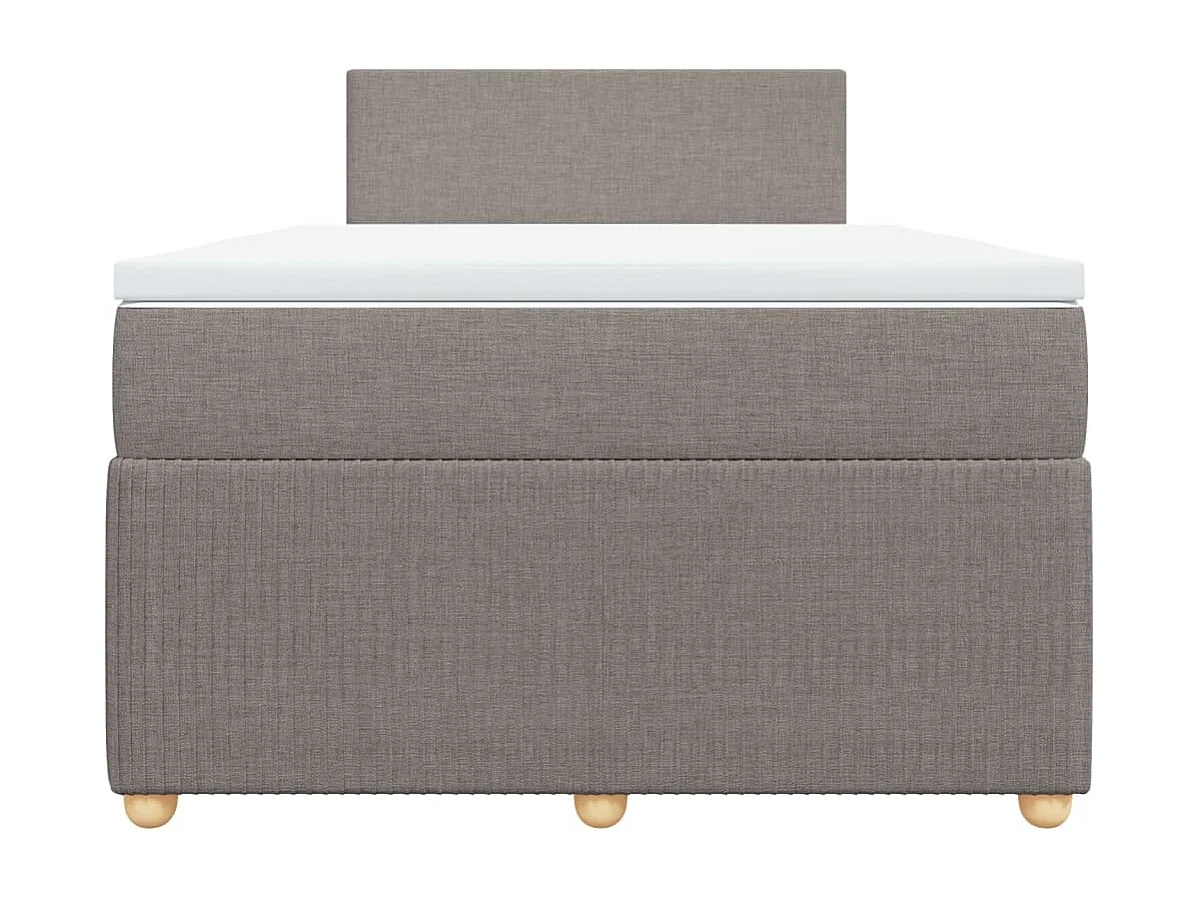 Sommier à lattes de lit avec matelas Taupe 120x200 cm Tissu