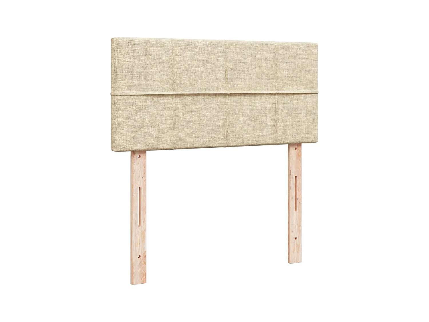 Sommier à lattes de lit avec matelas Crème 90x200 cm Tissu