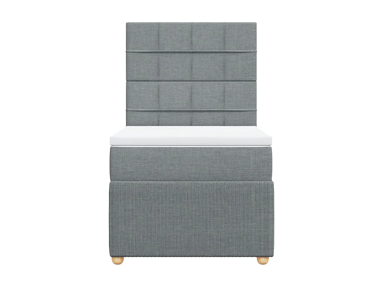 Boxspring met matras stof lichtgrijs 80x200 cm