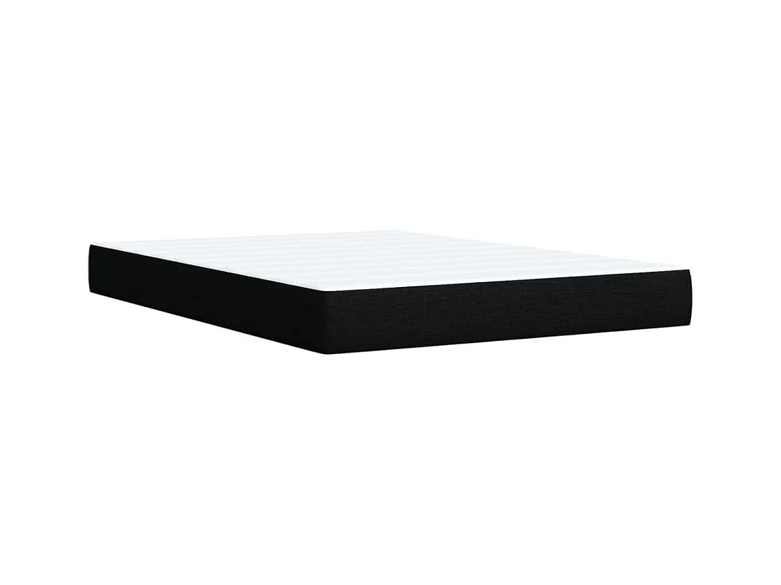 Sommier à lattes de lit avec matelas Noir 140x200 cm Tissu