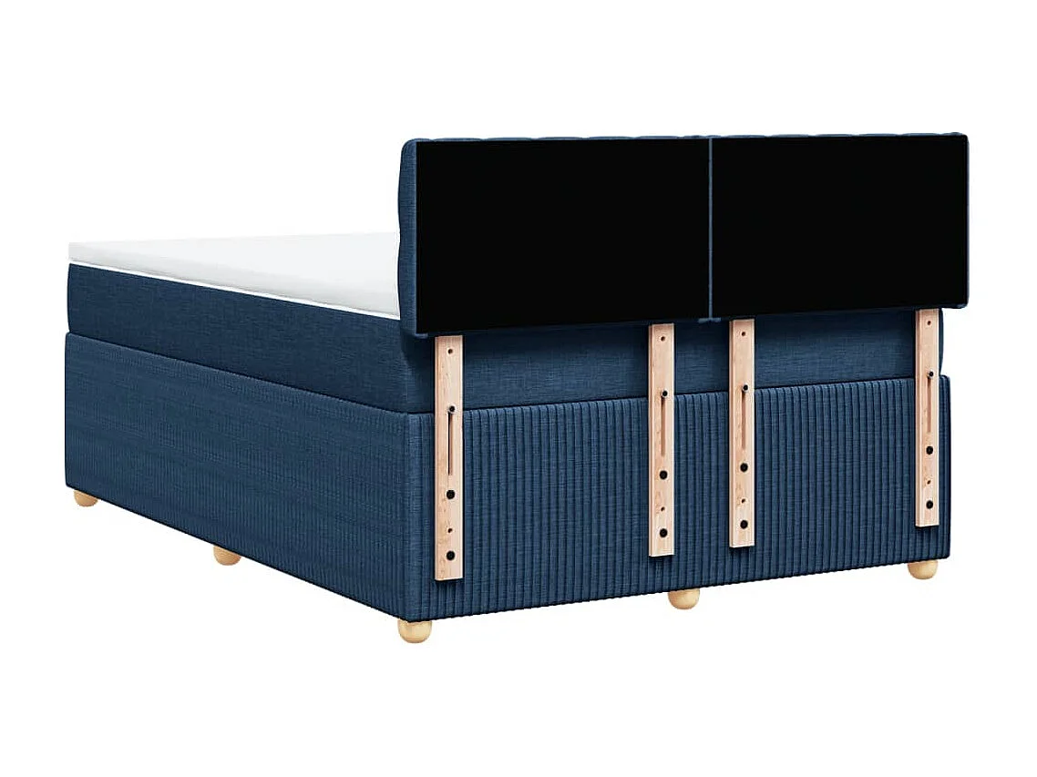 Boxspring met matras stof blauw 160x200 cm