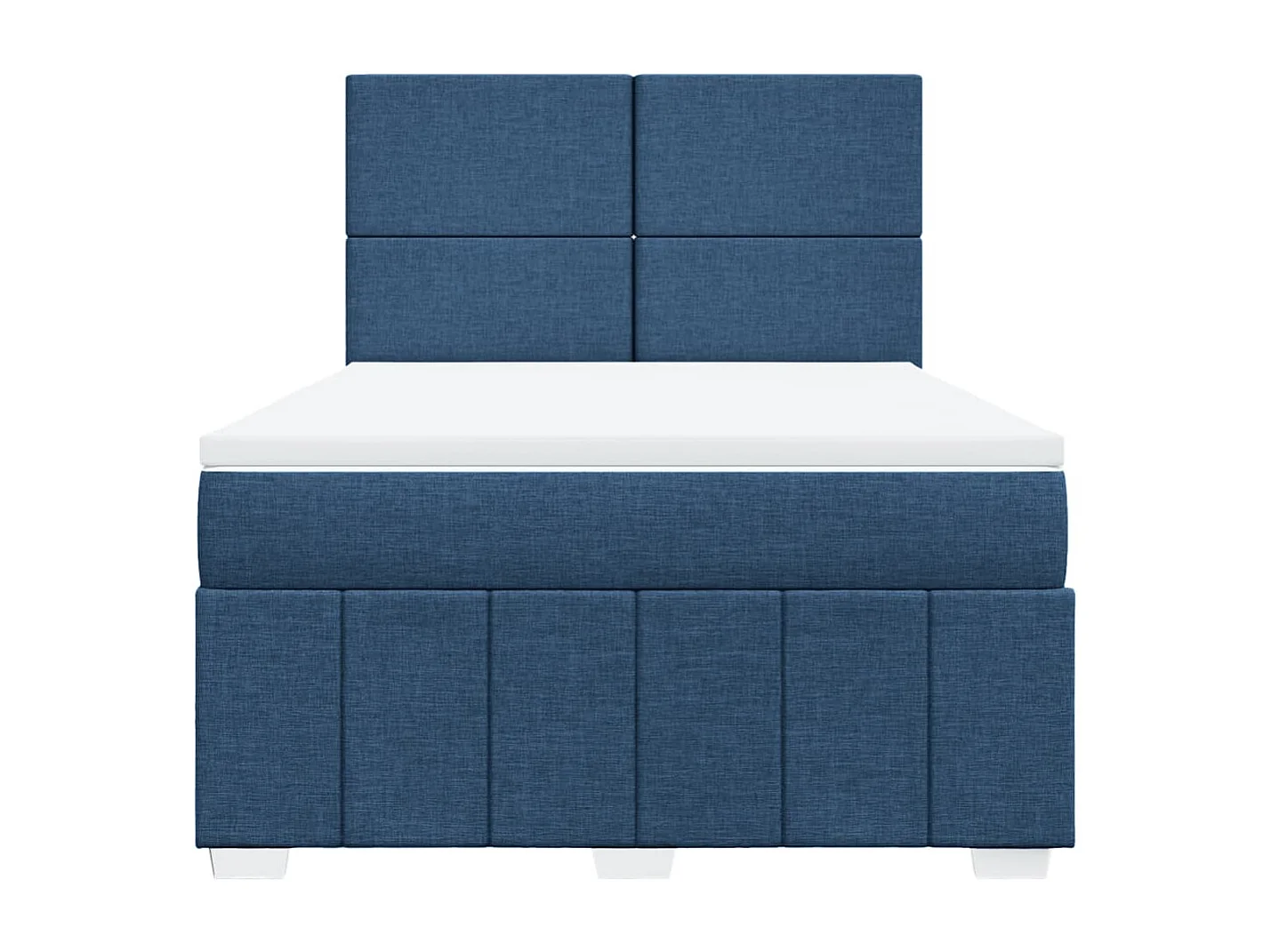 Boxspring met matras stof blauw 160x200 cm