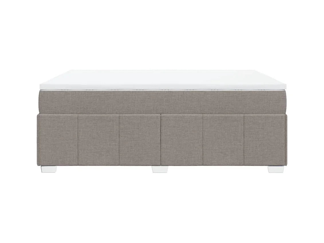 Sommier à lattes de lit avec matelas Taupe 160x200 cm Tissu