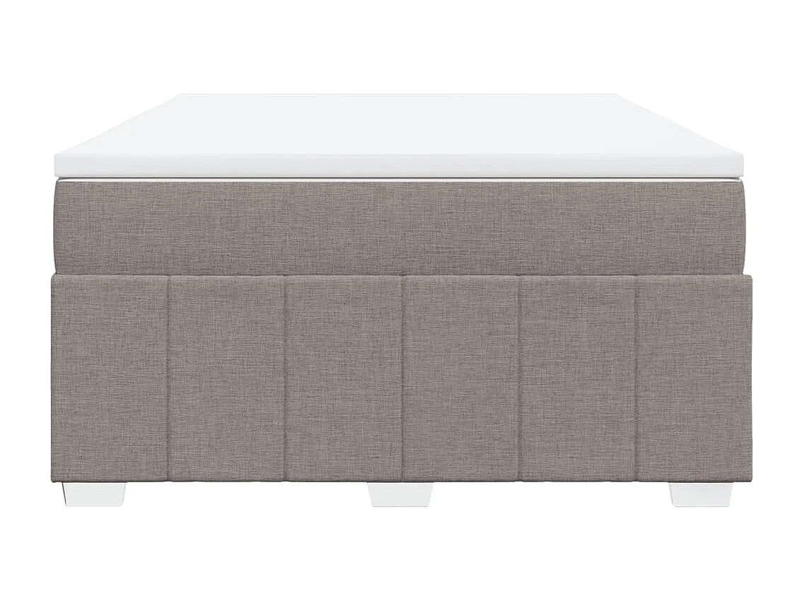Sommier à lattes de lit avec matelas Taupe 160x200 cm Tissu