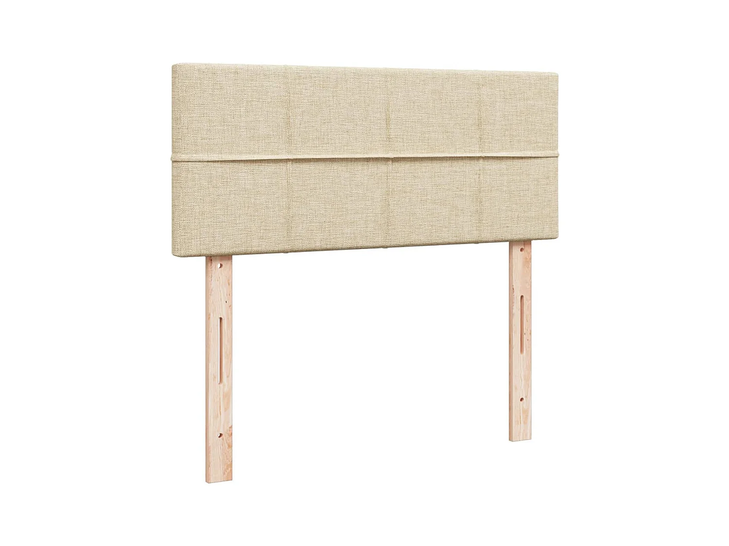 Sommier à lattes de lit avec matelas crème 120x190 cm tissu