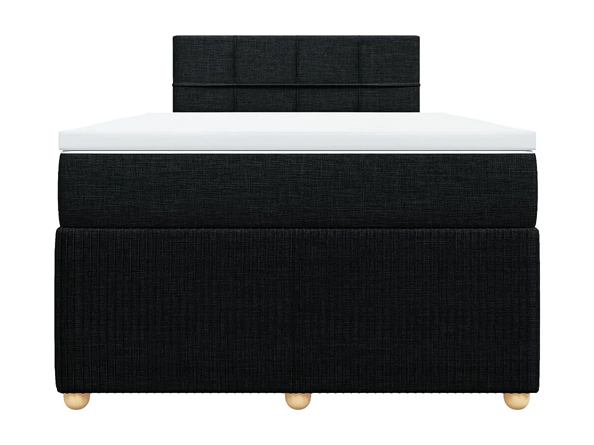 Boxspring met matras stof zwart 120x190 cm