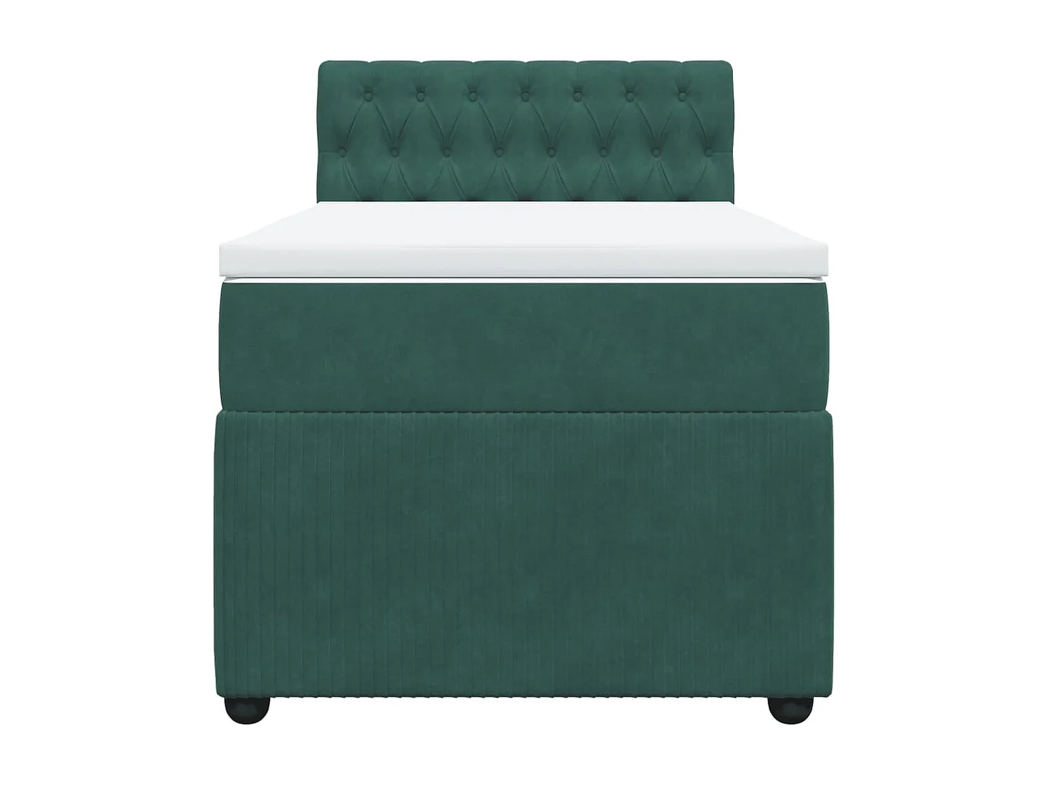 Sommier à lattes de lit avec matelas Vert foncé 90x200 cm