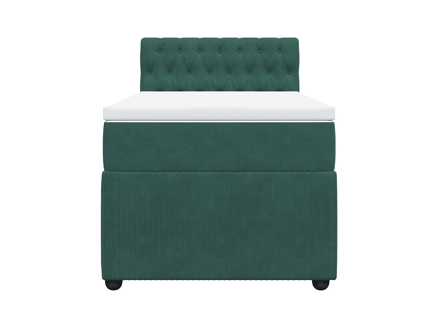 Sommier à lattes de lit avec matelas Vert foncé 90x200 cm