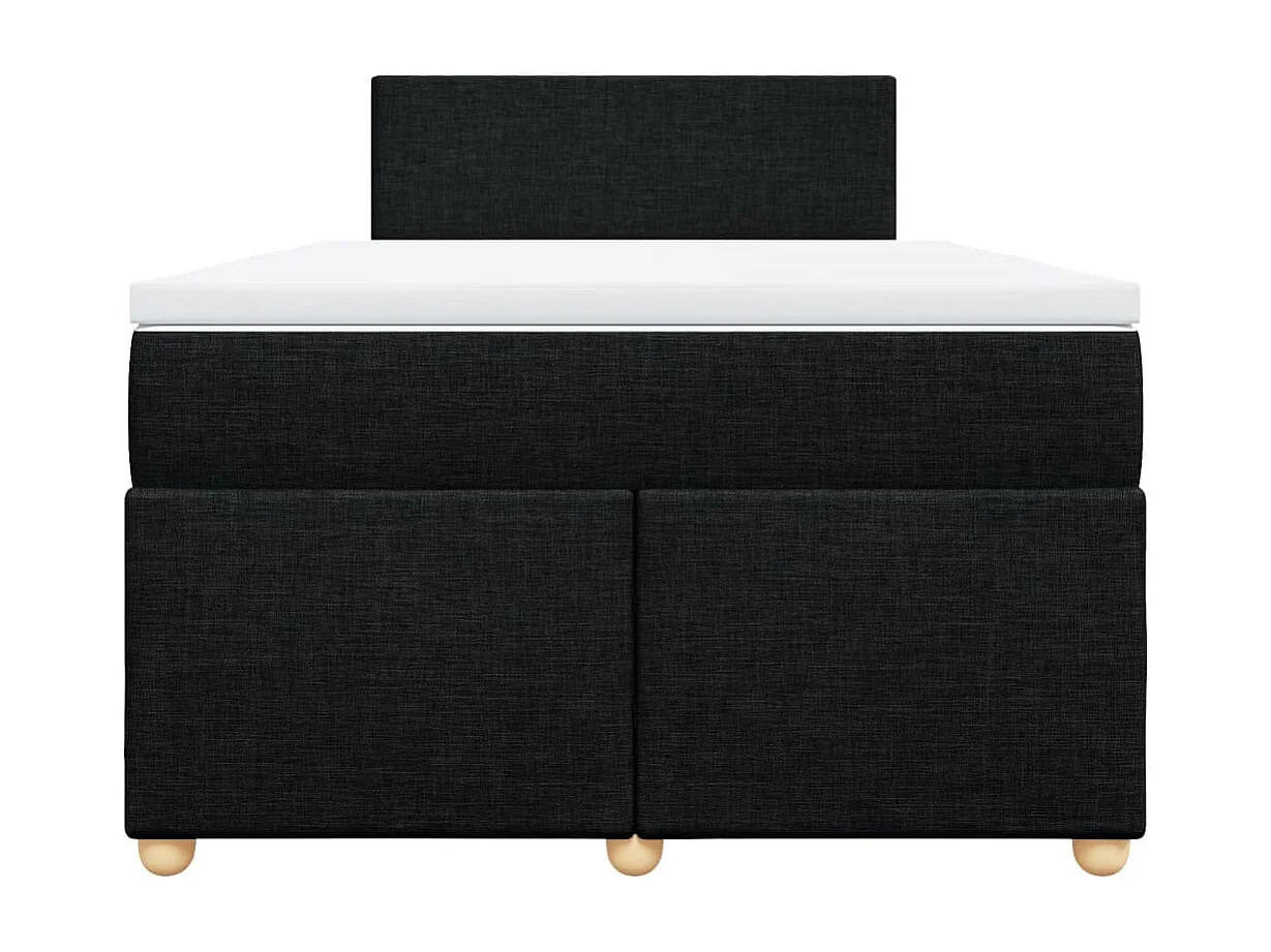Boxspring met matras stof zwart 120x190 cm