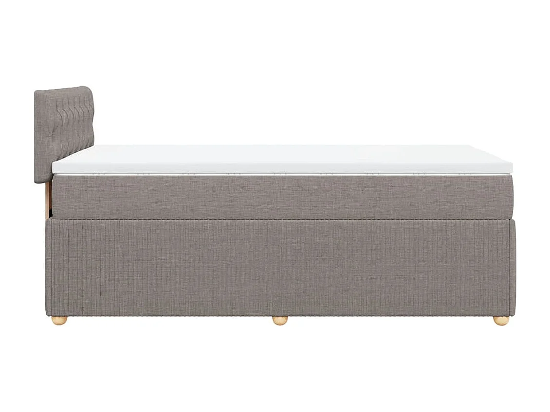 Sommier à lattes de lit avec matelas Taupe 100x200 cm Tissu