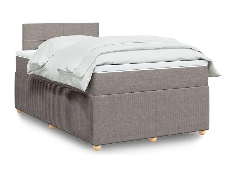 Sommier à lattes de lit avec matelas taupe 120x190 cm tissu