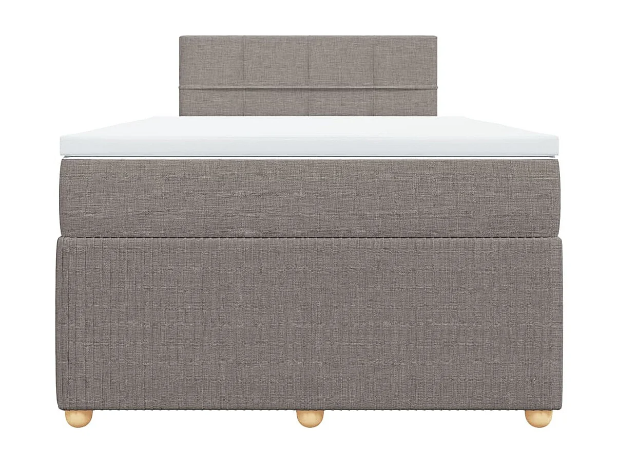 Sommier à lattes de lit avec matelas taupe 120x190 cm tissu
