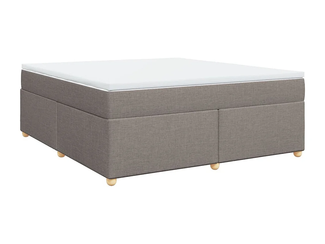 Sommier à lattes de lit avec matelas Taupe 180x200 cm Tissu