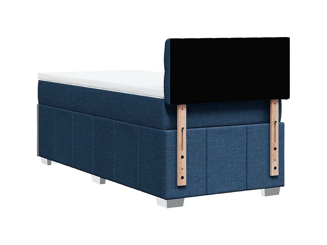 Sommier à lattes de lit avec matelas Bleu 80x200 cm Tissu