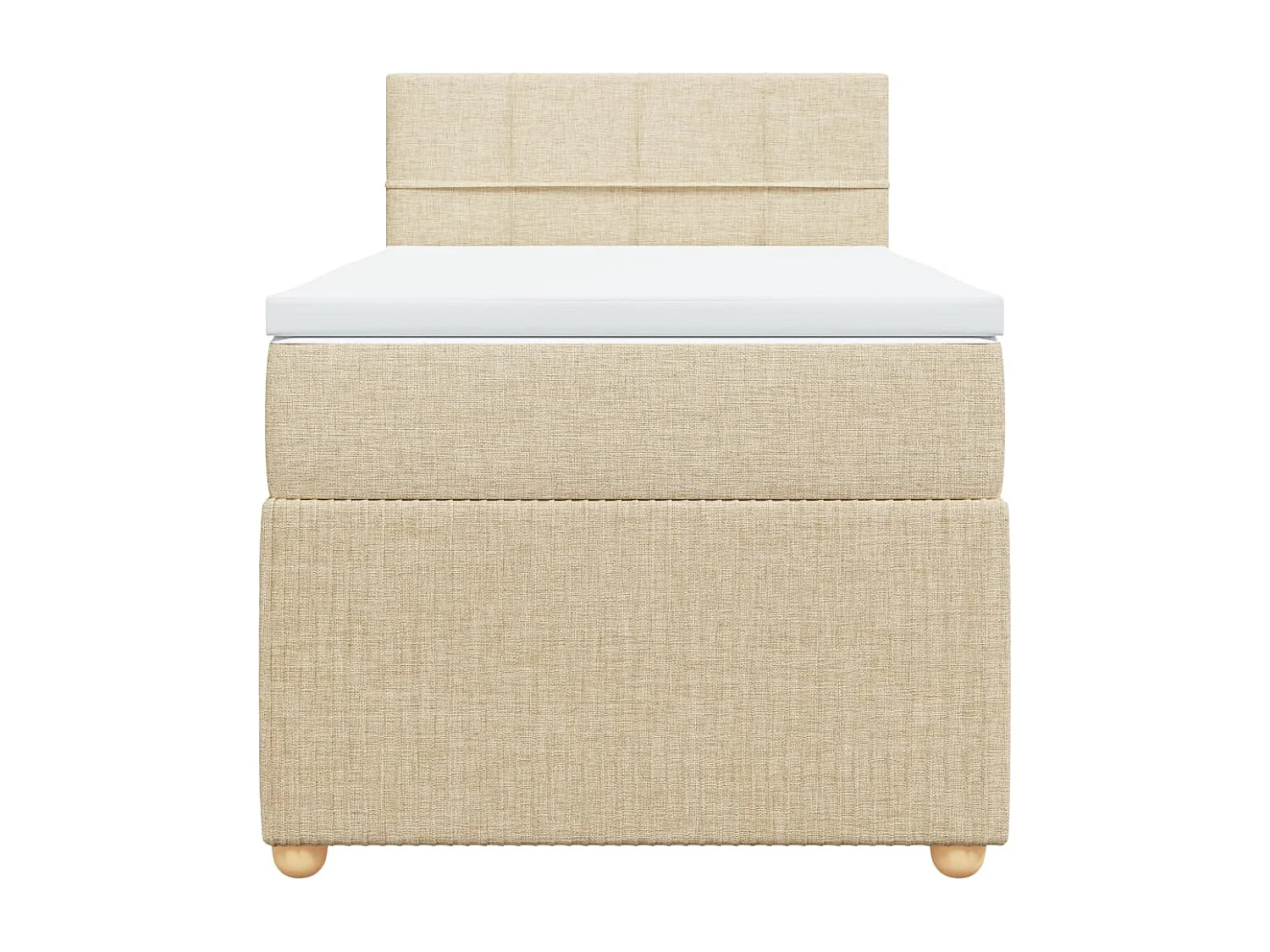 Cama com molas/colchão 100x200 cm tecido cor creme