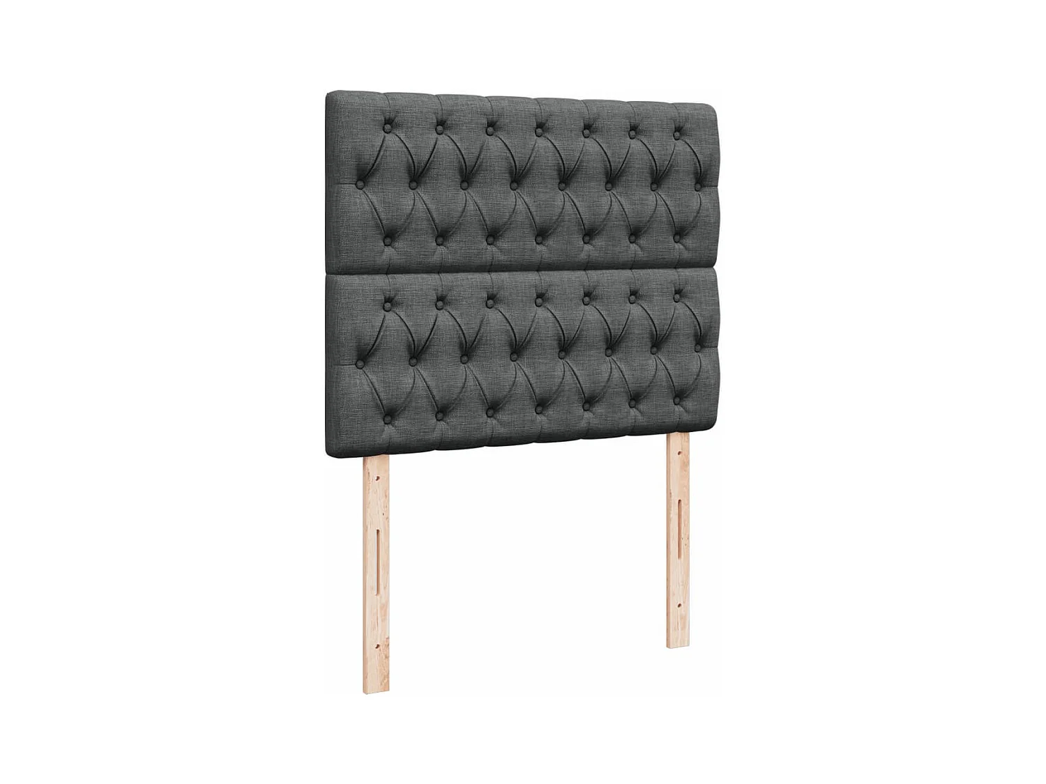 Sommier à lattes de lit avec matelas gris foncé 120x190cm tissu