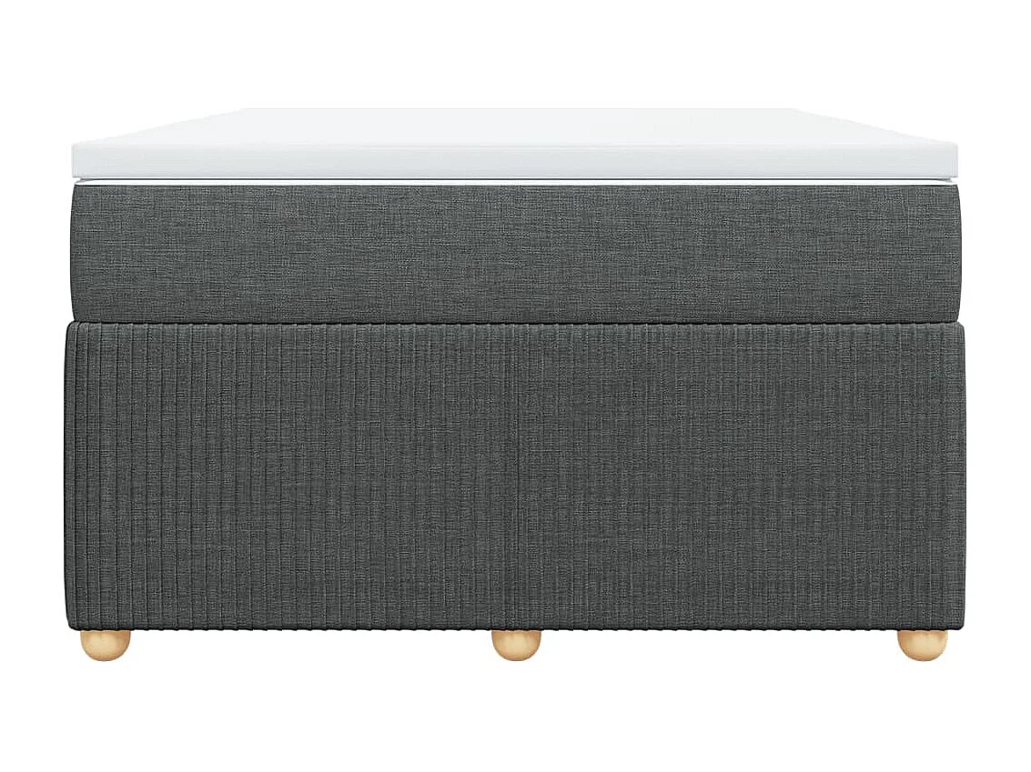 Sommier à lattes de lit avec matelas gris foncé 120x190cm tissu