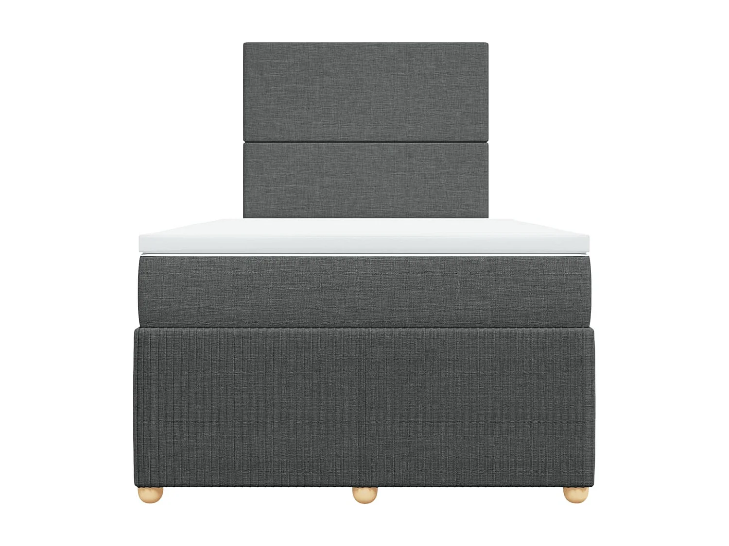 Boxspring met matras stof donkergrijs 120x190 cm